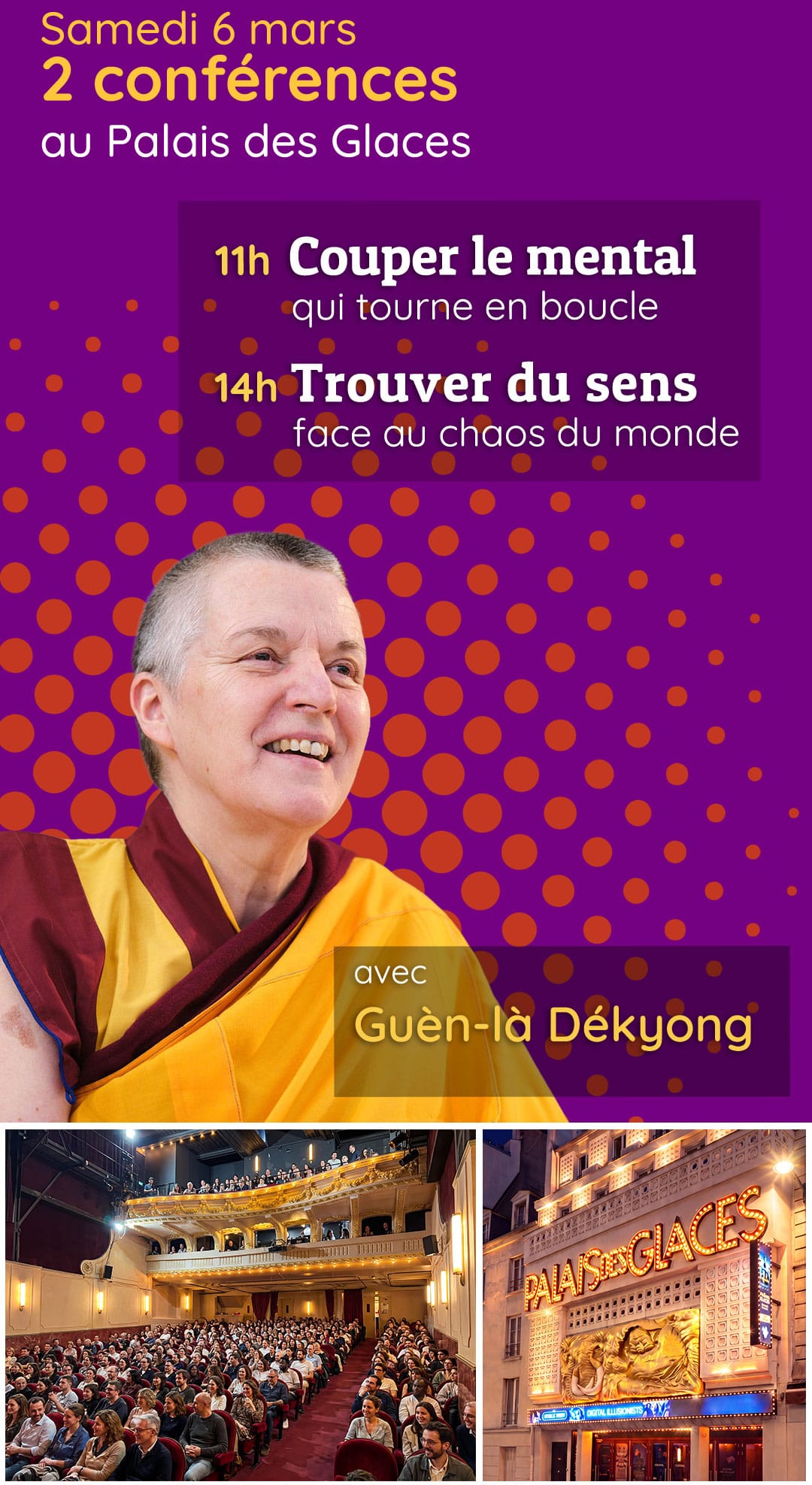 Conférence au Palais des Glaces avec Guèn-là Dékyong Conférence au Palais des Glaces avec Guèn-là Dékyong