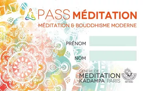 Pass méditation Centre de méditation Kadampa Paris